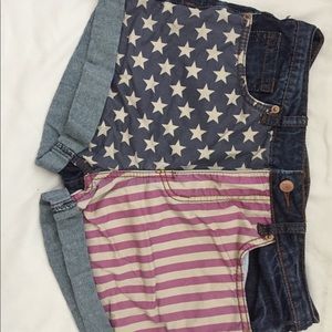 Rue 21 American flag shorts
